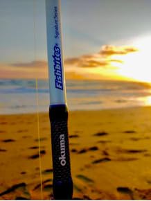 FishBites Signature Series Surf Rod 12ft grip rear view for comfortable handling