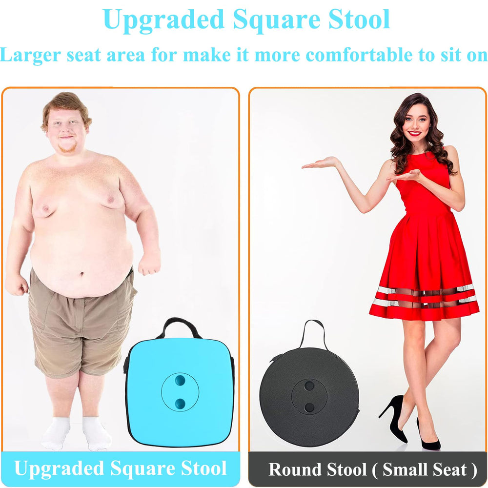 Fishboy Upgraded Collapsible Stool adjustable height, customize seating for adults