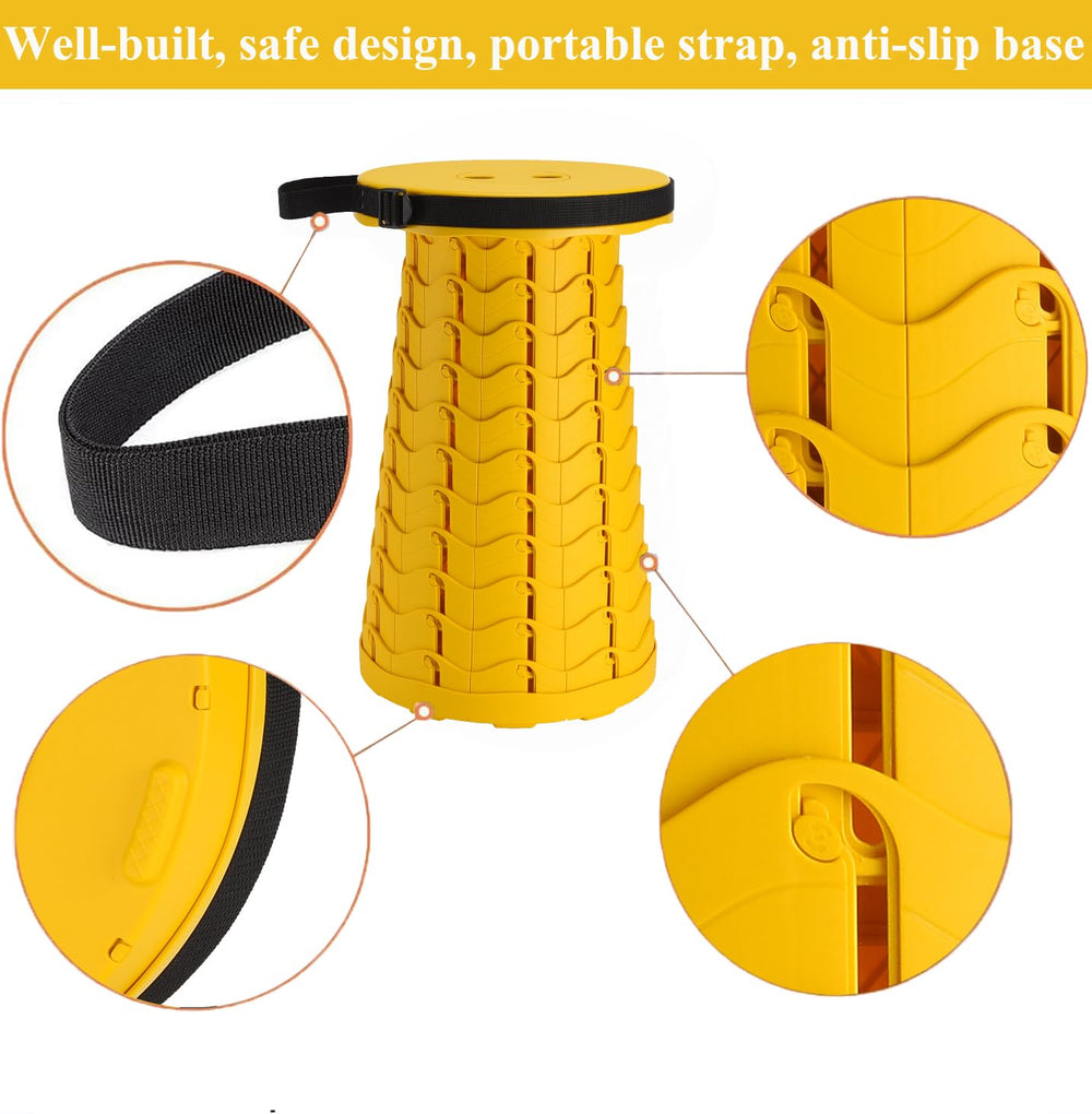 Fishboy Upgraded Collapsible Stool weighs 2.54lbs for easy portability.