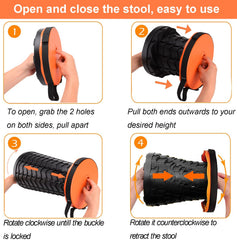 Fishboy Upgraded Collapsible Stool supports up to 400lbs on varied surfaces.