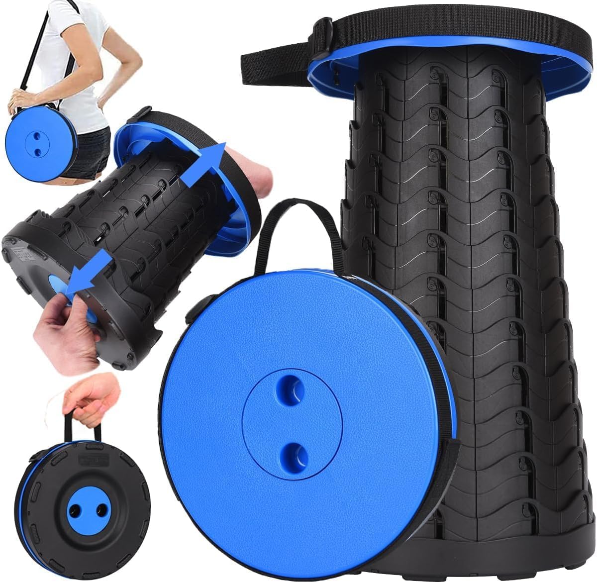 Fishboy Upgraded Collapsible Stool — 400lbs Weight Capacity, Lightweig ...