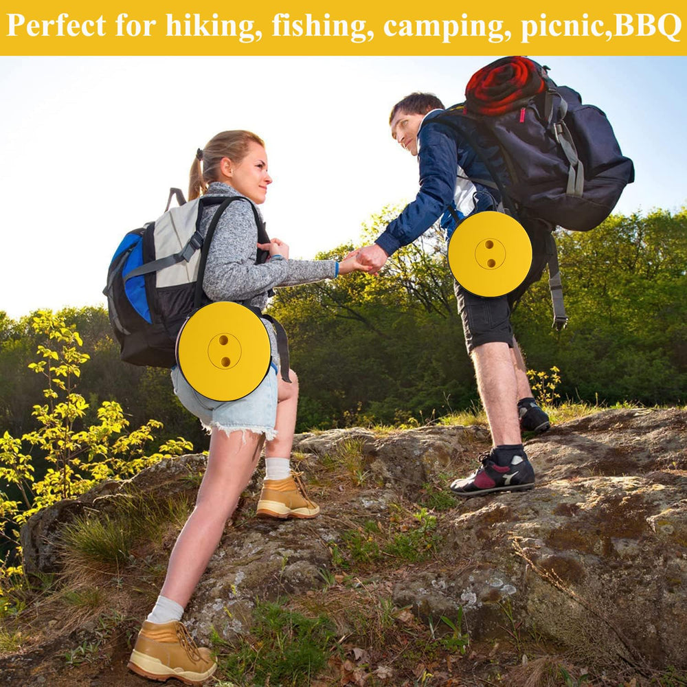 Fishboy Upgraded Collapsible Stool seat with 10-inch diameter for comfortable siting.
