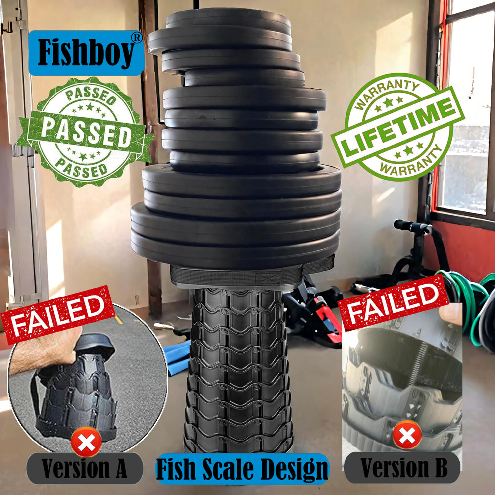 Fishboy Upgraded Square Collapsible Stool in use outdoors for camping.