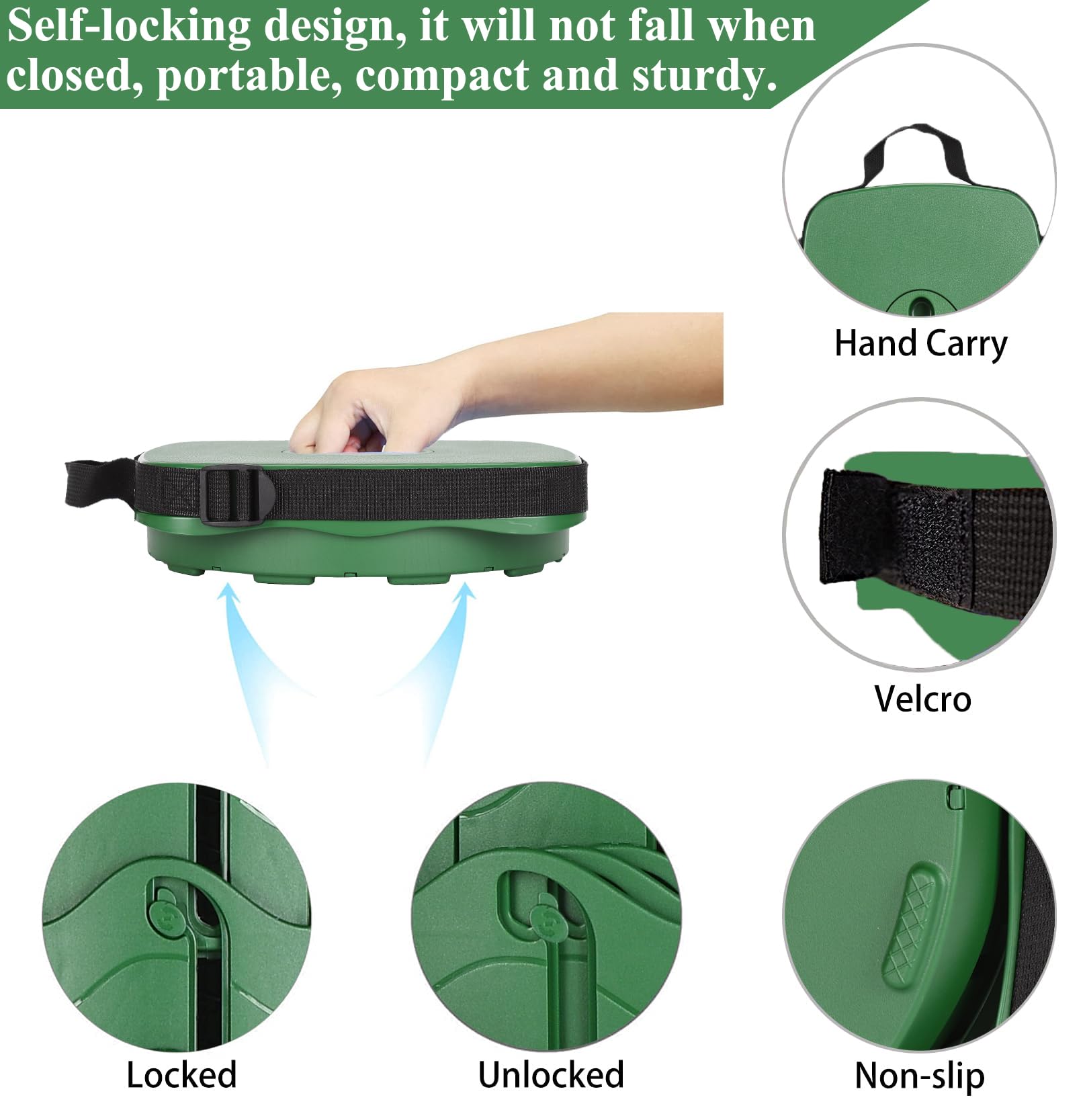 Fishboy Upgraded Square Collapsible Stool in outdoor use during a fishing trip