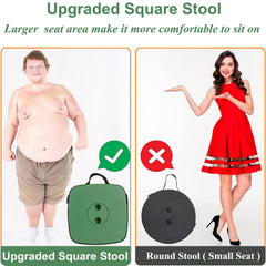 Fishboy Upgraded Square Collapsible Stool portable lightweight for hiking or camping