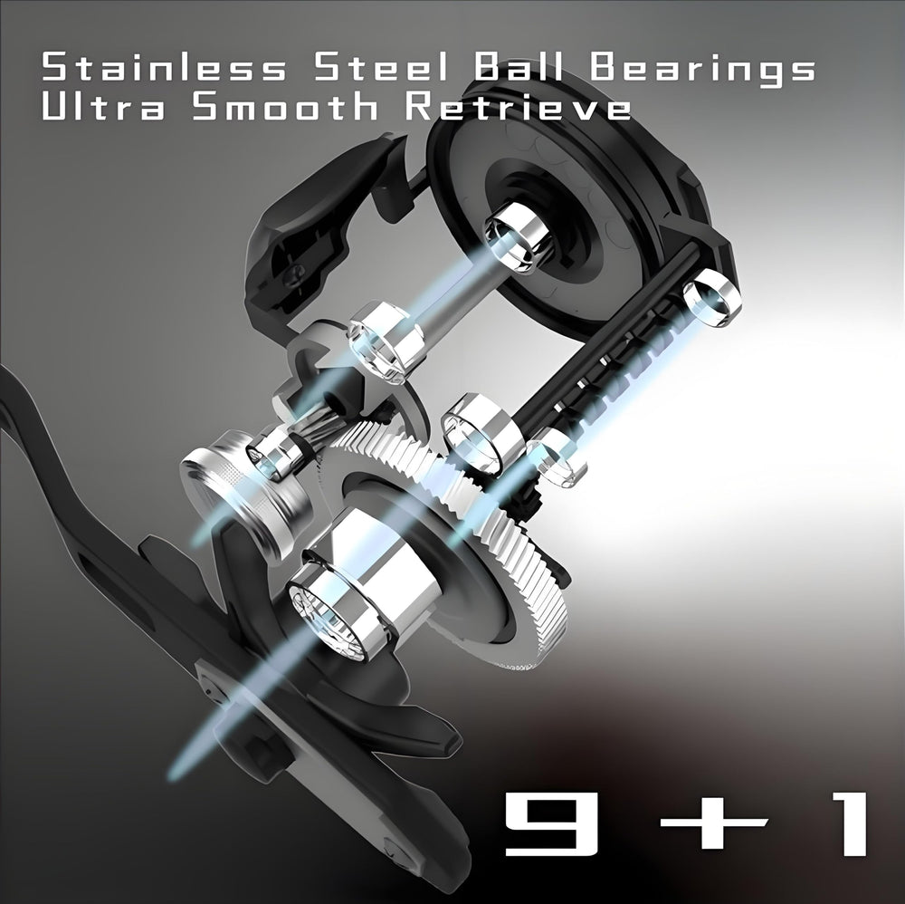 FISHDROPS baitcaster reel drag washers image reveals high drag control for big fish.