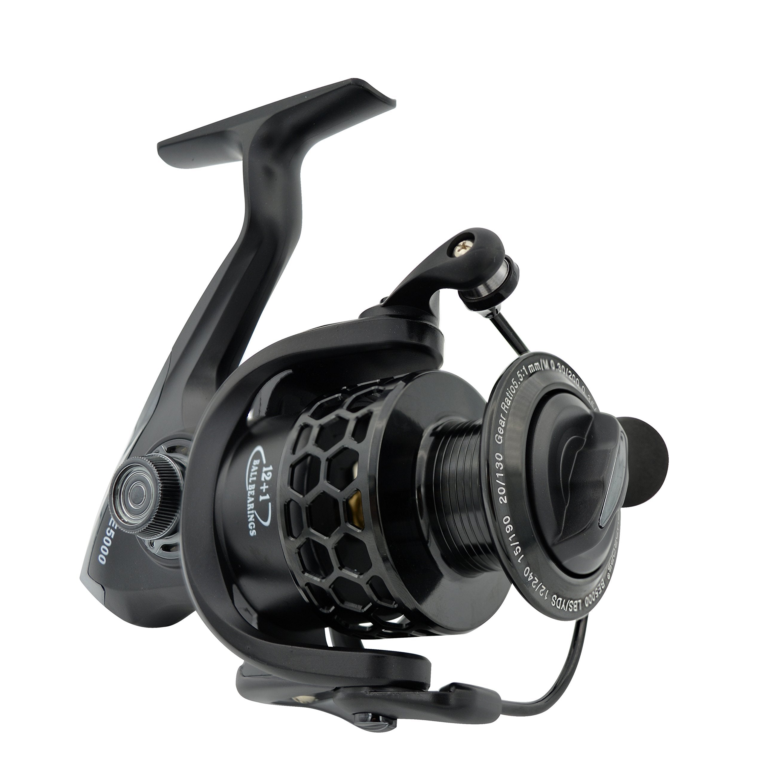 Fishdrops spinning reel with carved aluminum spool shows smooth performance for freshwater and saltwater