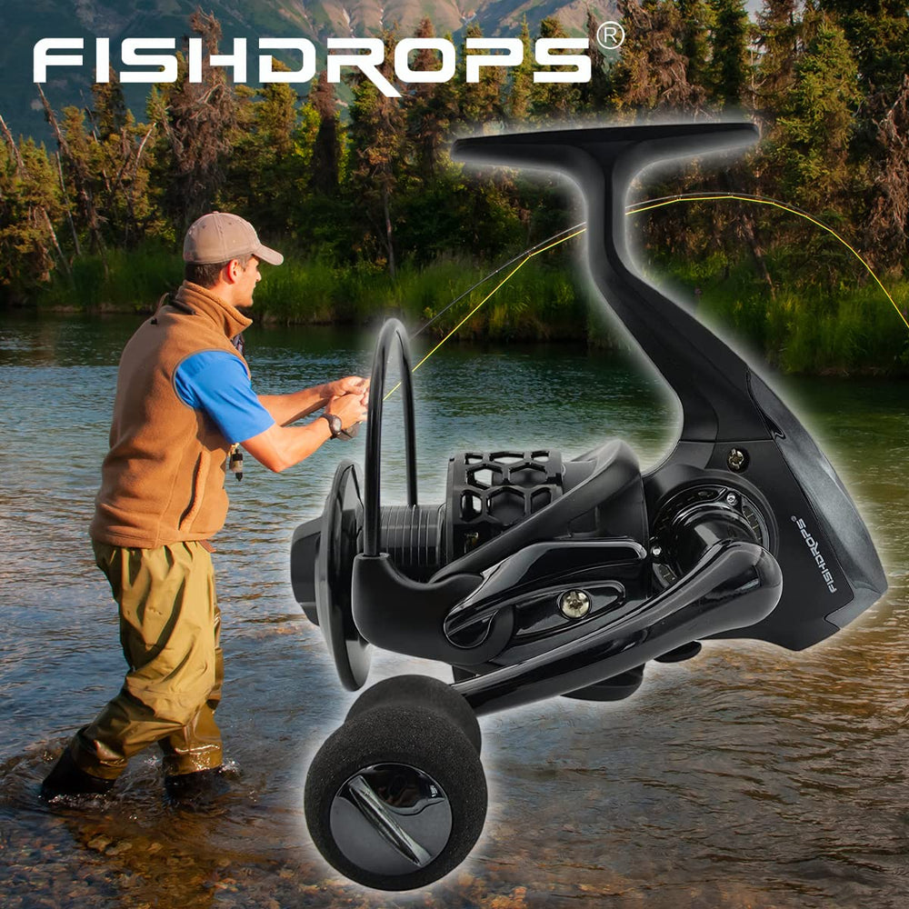 Fishdrops lightweight graphite body keeps weight low for long casts