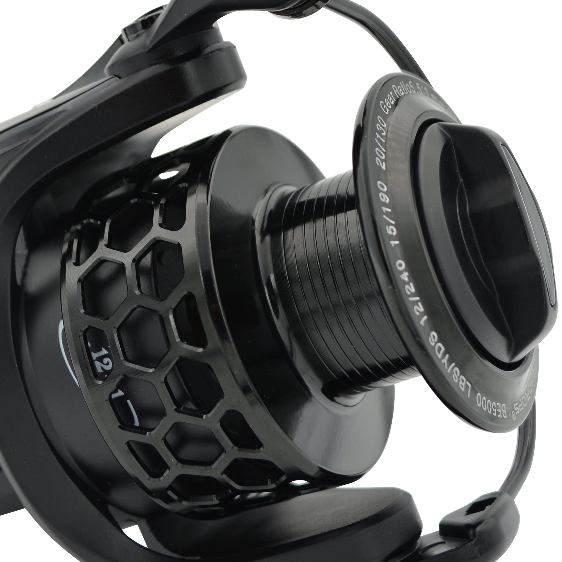 Fishdrops spinning reel versatility shot across saltwater and freshwater scenes.