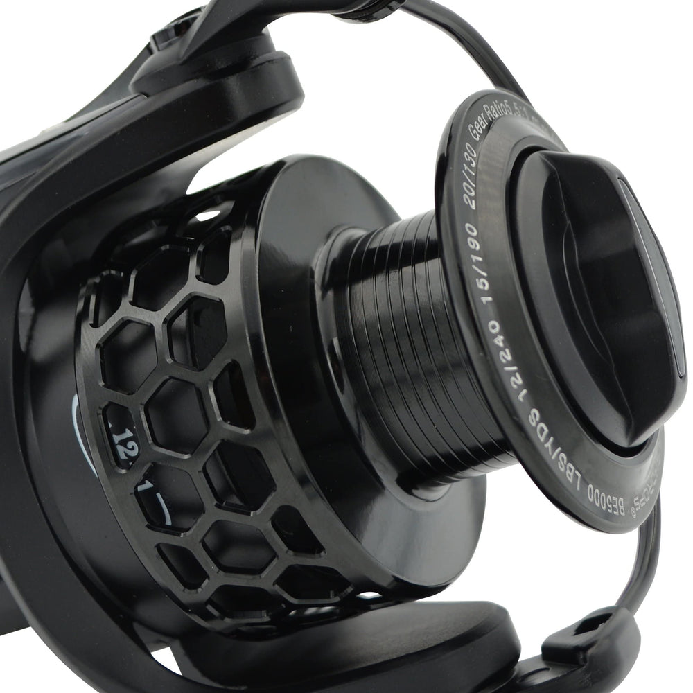 Fishdrops spinning reel versatility shot across saltwater and freshwater scenes.