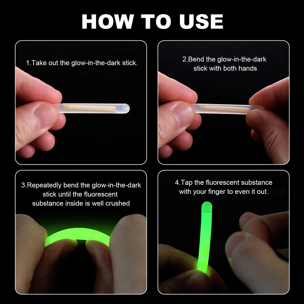 Glow sticks in packaging for fishing gear