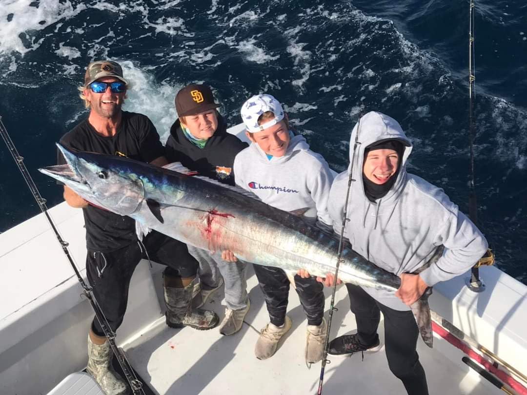 Swordfish and Wahoo trolling setup with shock leader