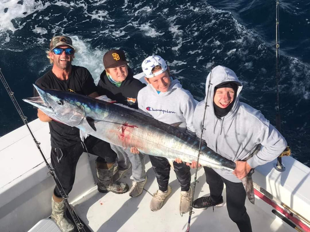 Swordfish and Wahoo trolling setup with shock leader