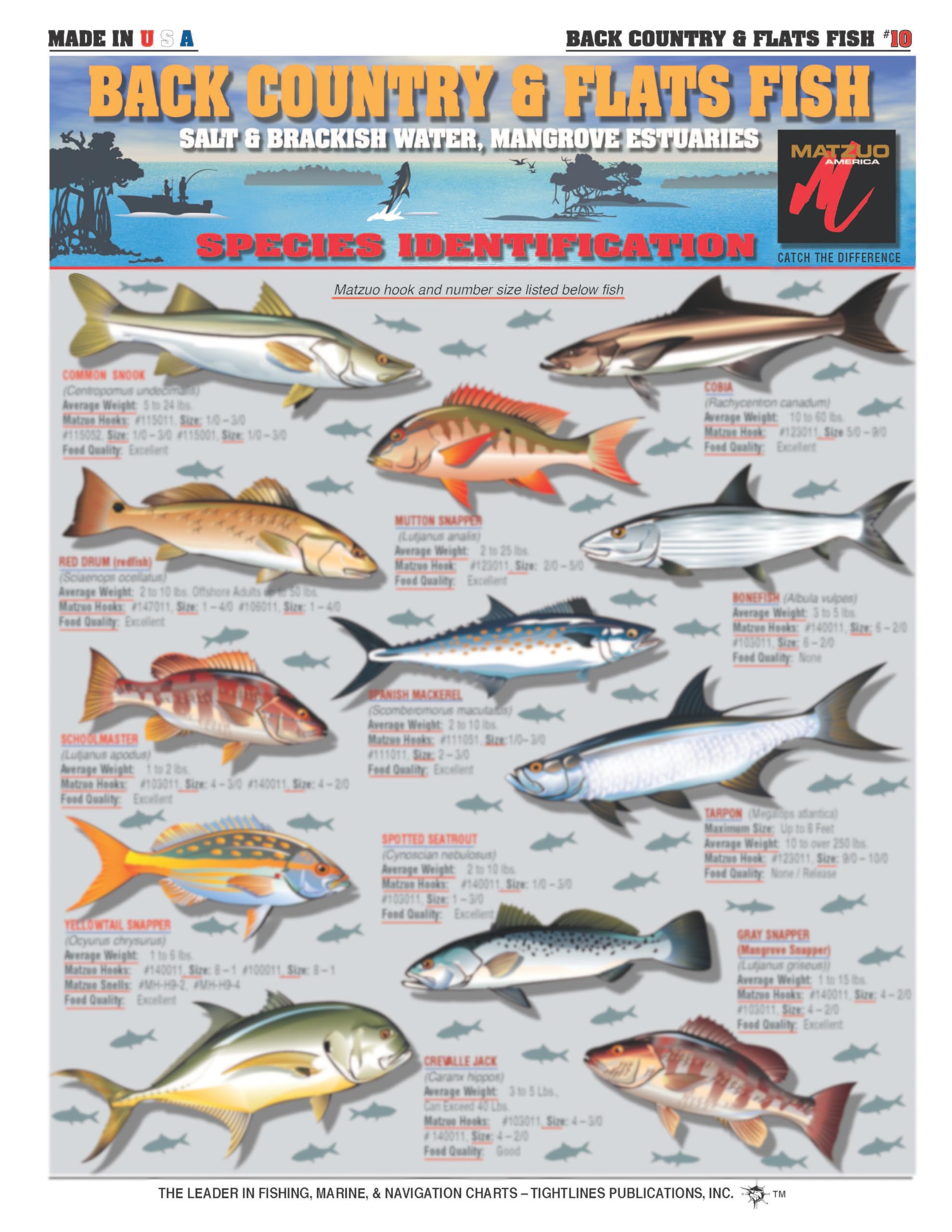 Guide alongside fishing gear for on-the-go ID