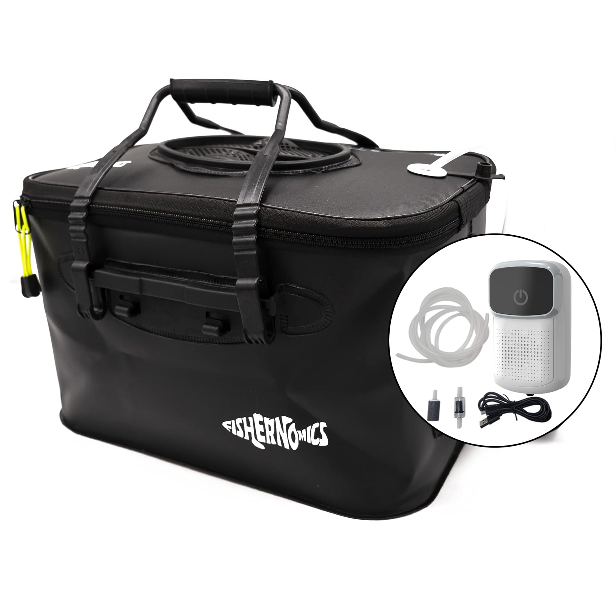 Fishernomics collapsible fishing bucket 6 gallon black