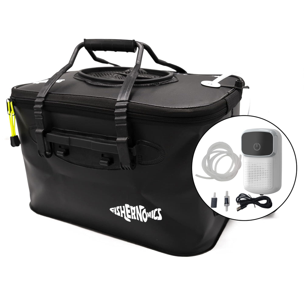 Fishernomics collapsible fishing bucket 6 gallon black
