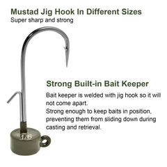 Fishfun 1/4oz green tungsten Ned Rig jig head top view