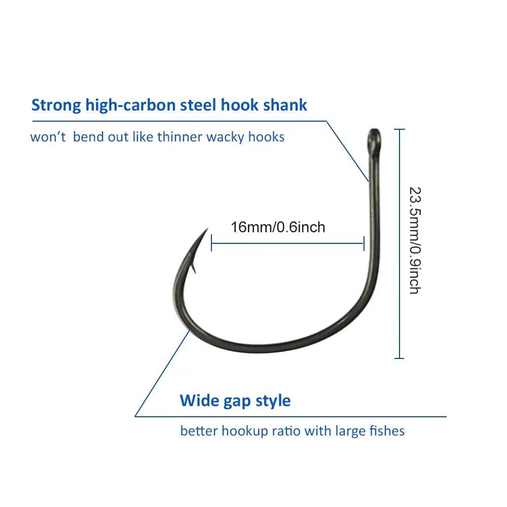 Wacky hooks included in Fishfun kit