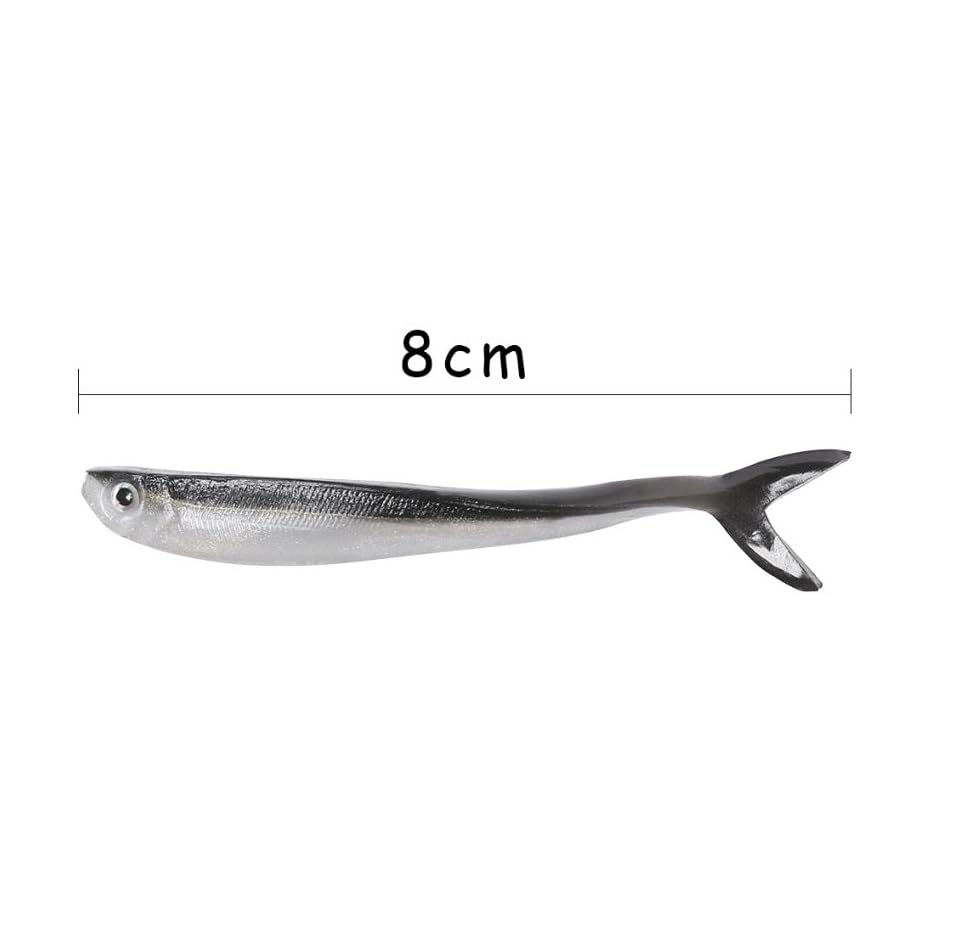 Close-up of holographic foil and 3D eyes on Silver Tiddler lure