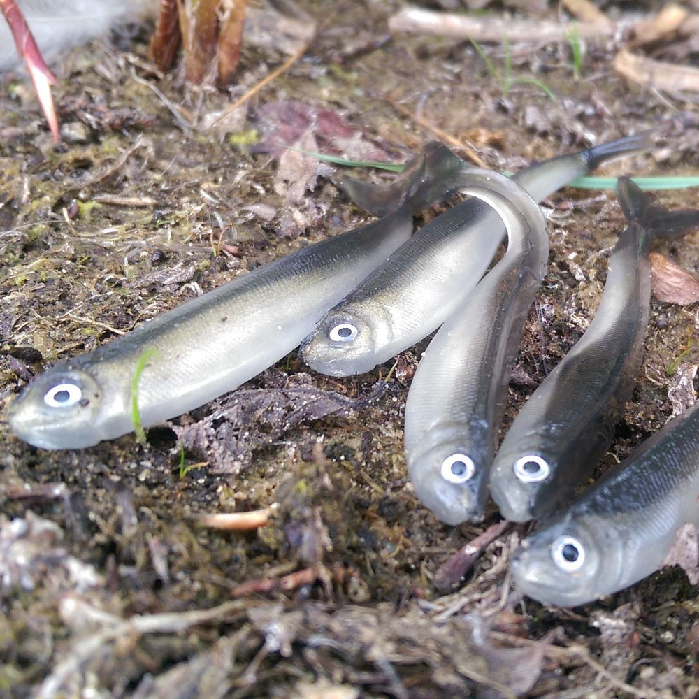 Lifelike wriggling action with micro glitter