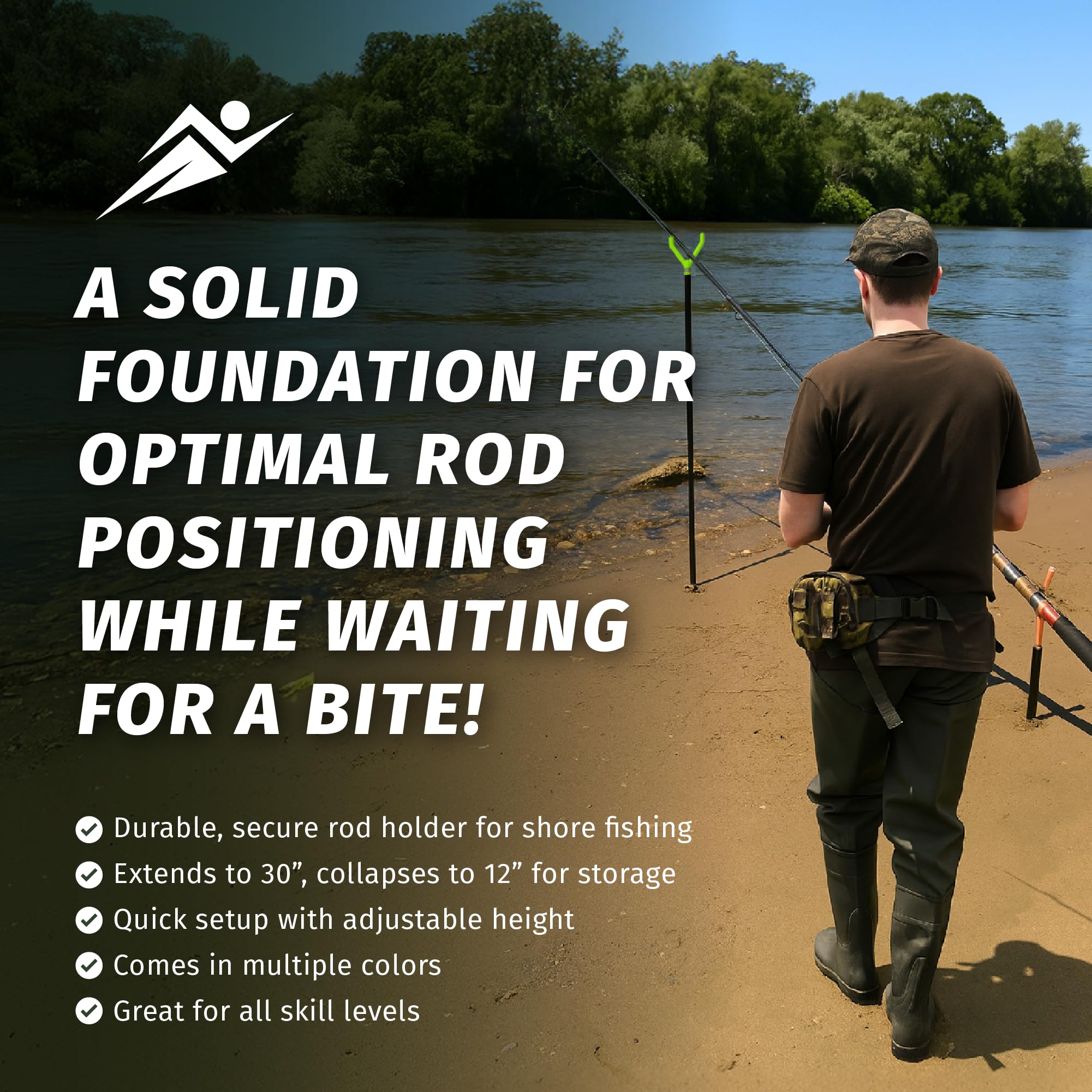 Fishin Stix Trident tubular steel body provides sturdy support