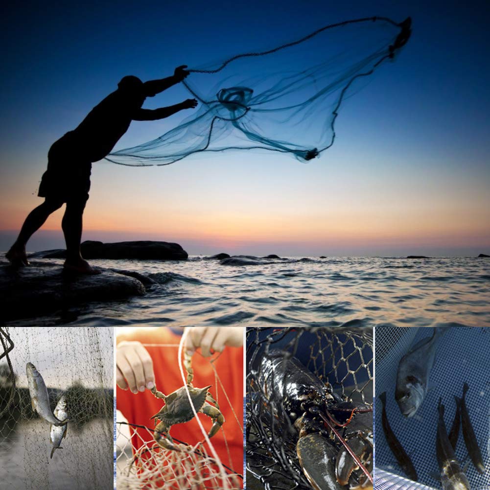 Overview image of cast net among fishing accessories