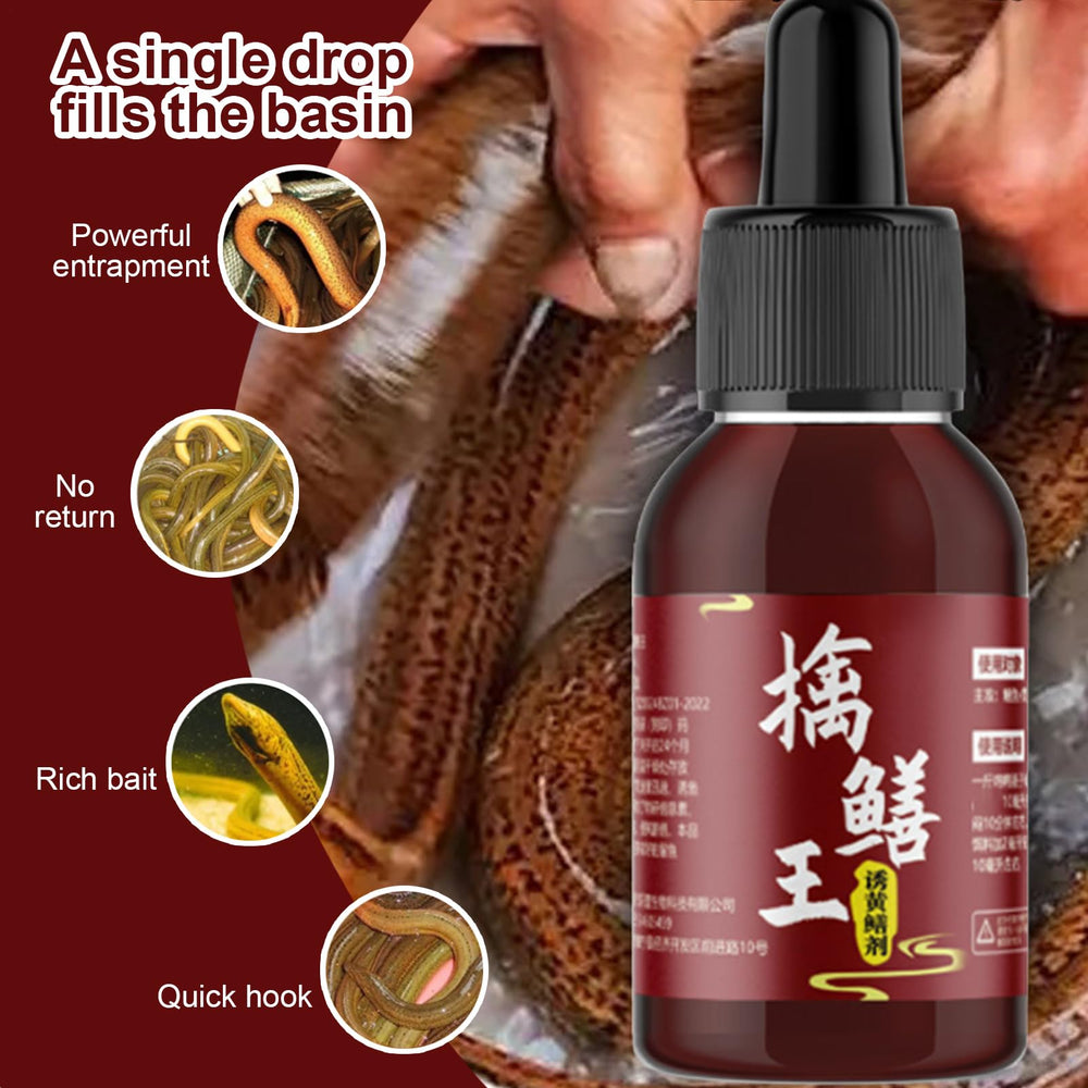 Fishing Bait Booster bottle pour action, easy application during casting.