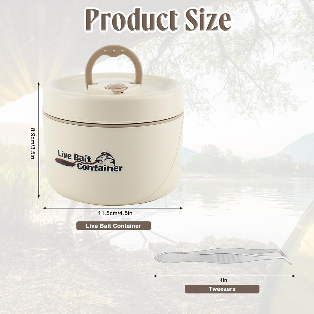 4-inch tweezers included with the bait storage container