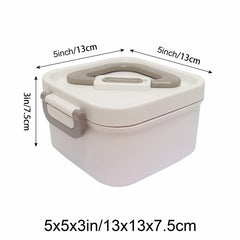 Inside view showing removable insert and square design