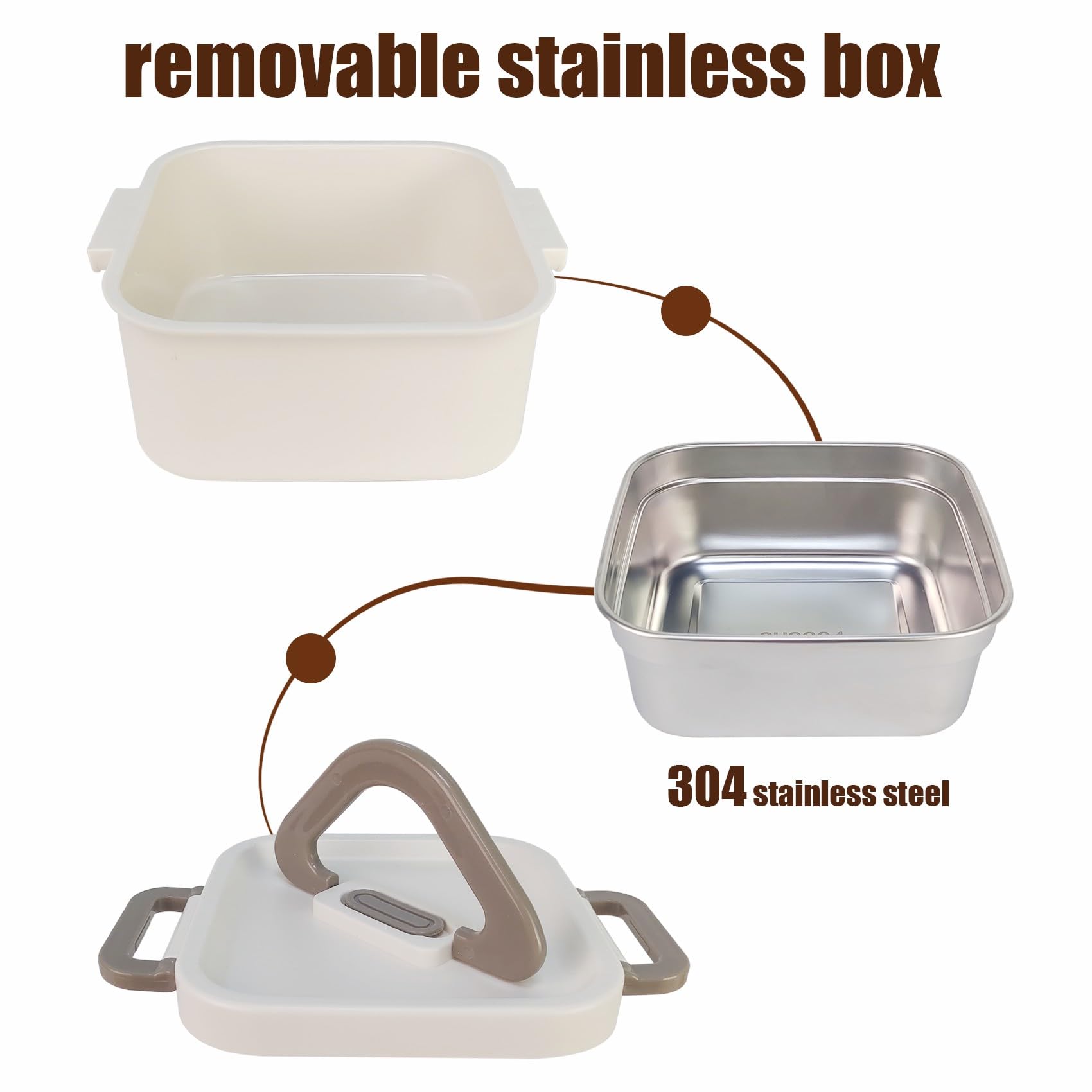 Portable bait container with integrated handle