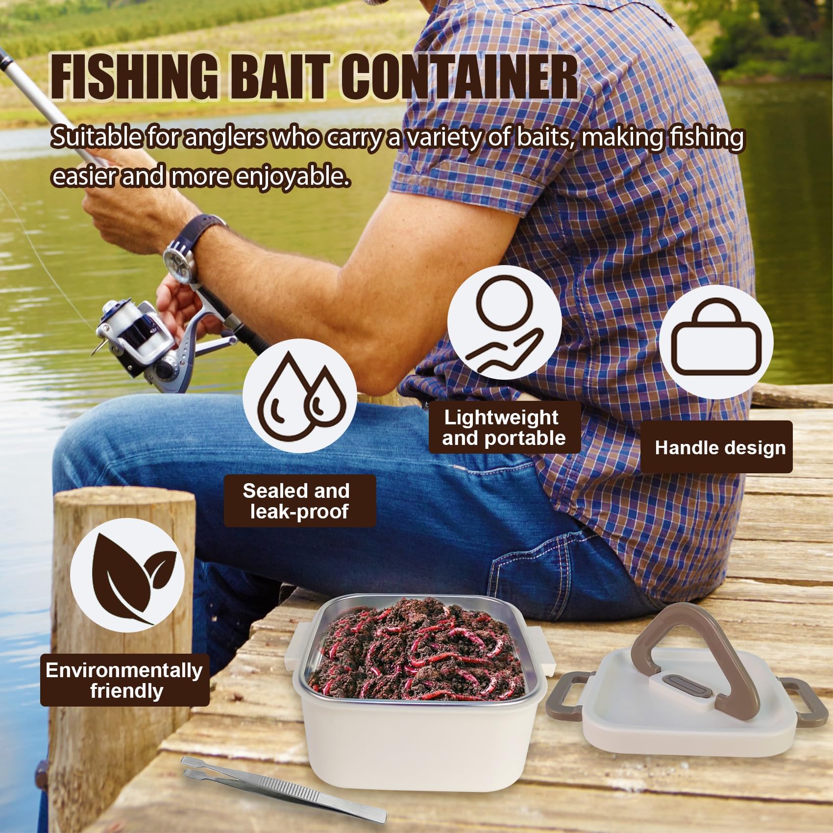Tackle box organizer with multiple compartments and carry handle