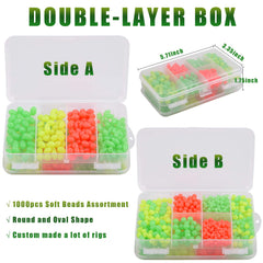 Green glow beads with luminous effect