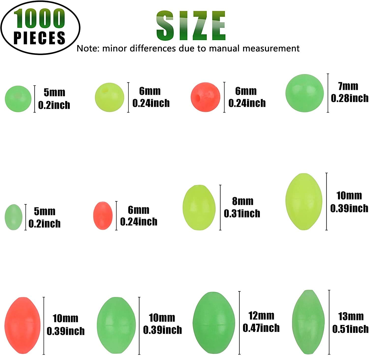 Dual-layer tackle box holding 1000 soft rubber fishing beads.