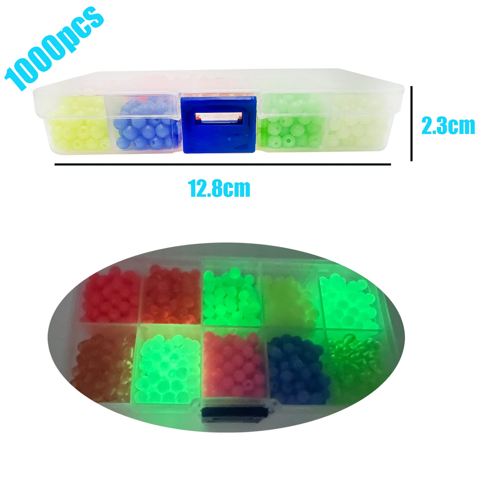 Beads suitable for saltwater and freshwater fishing applications