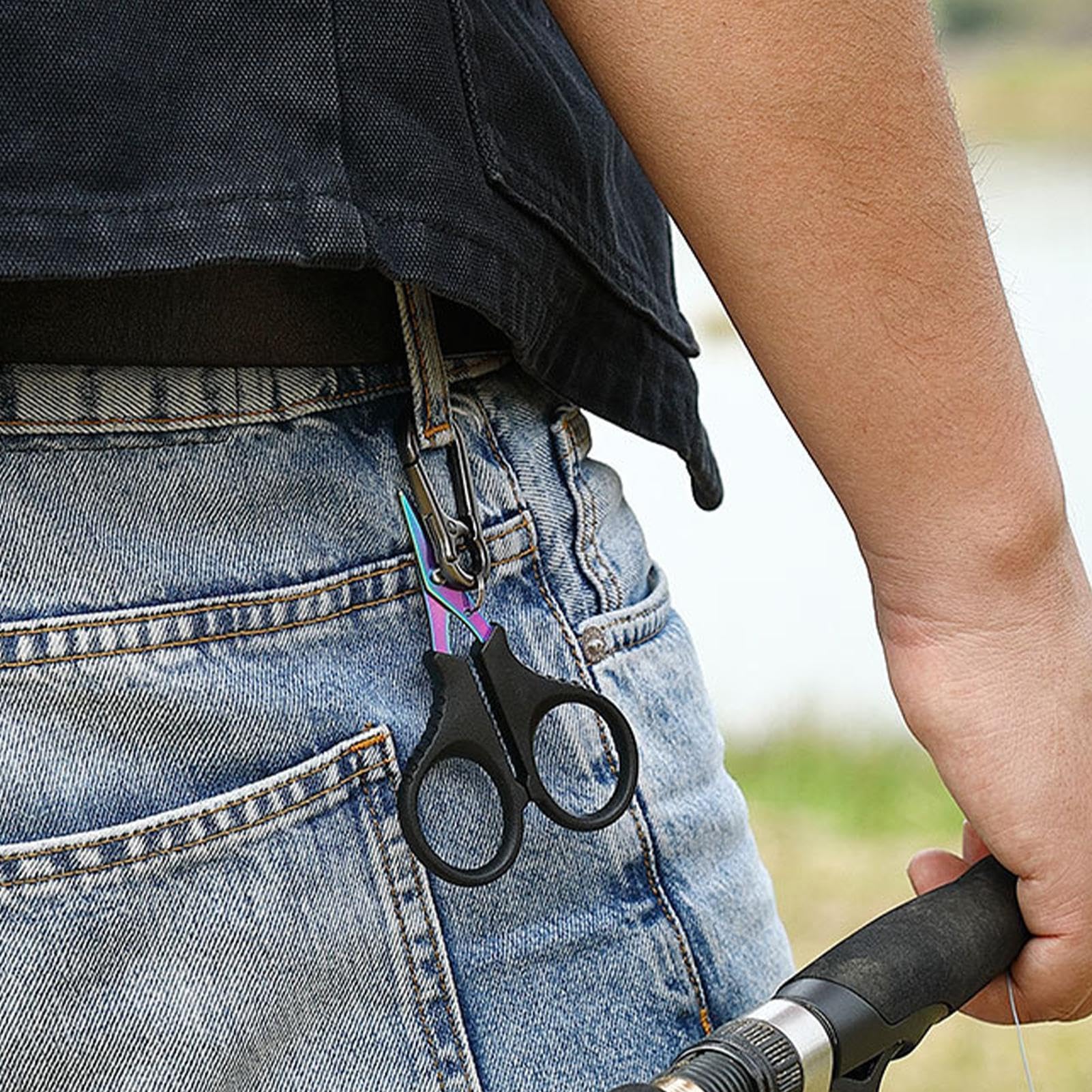 Fishing Braid Scissors stainless titanium coating resists saltwater corrosion during long trips
