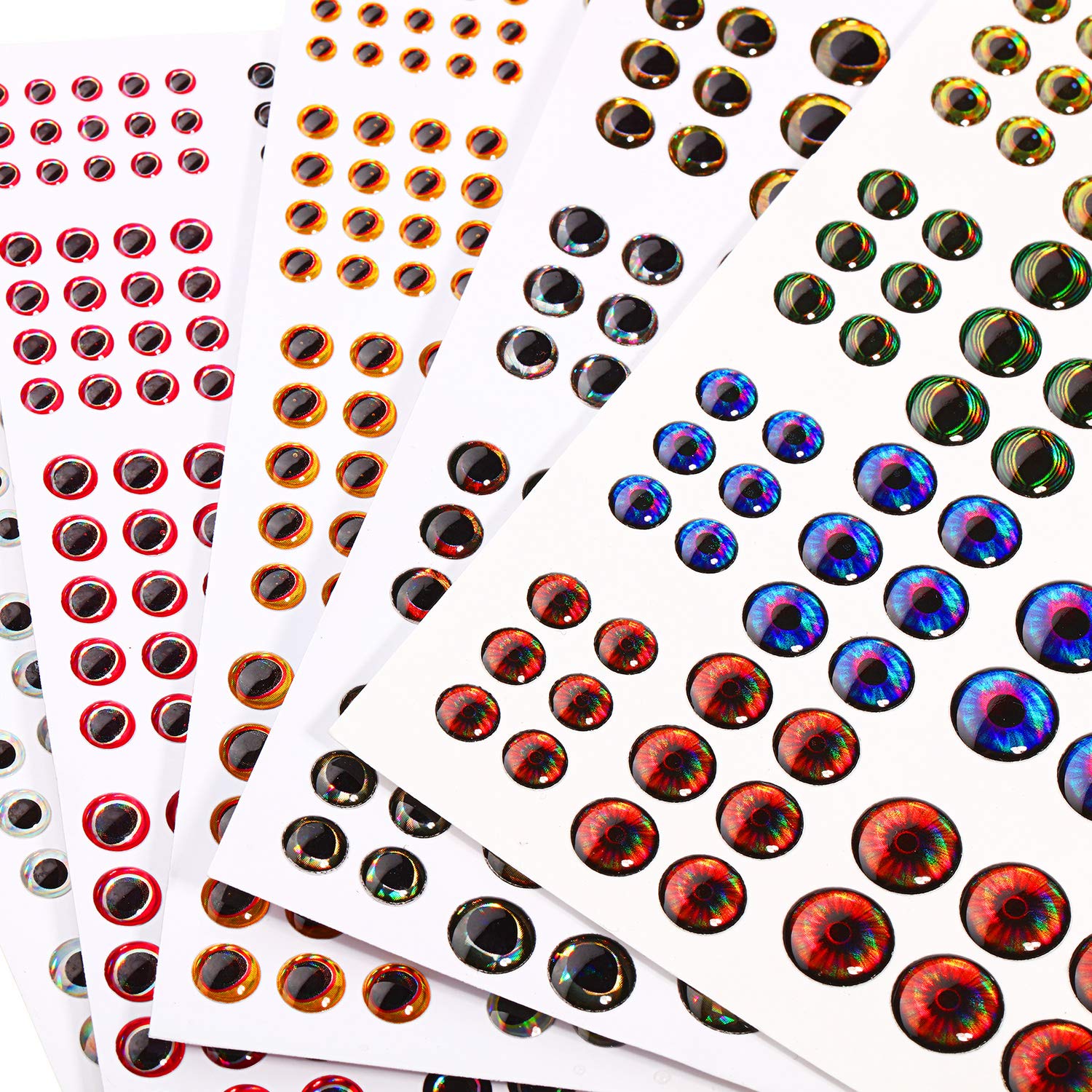 3D oval fishing eyes 8 mm epoxy resin