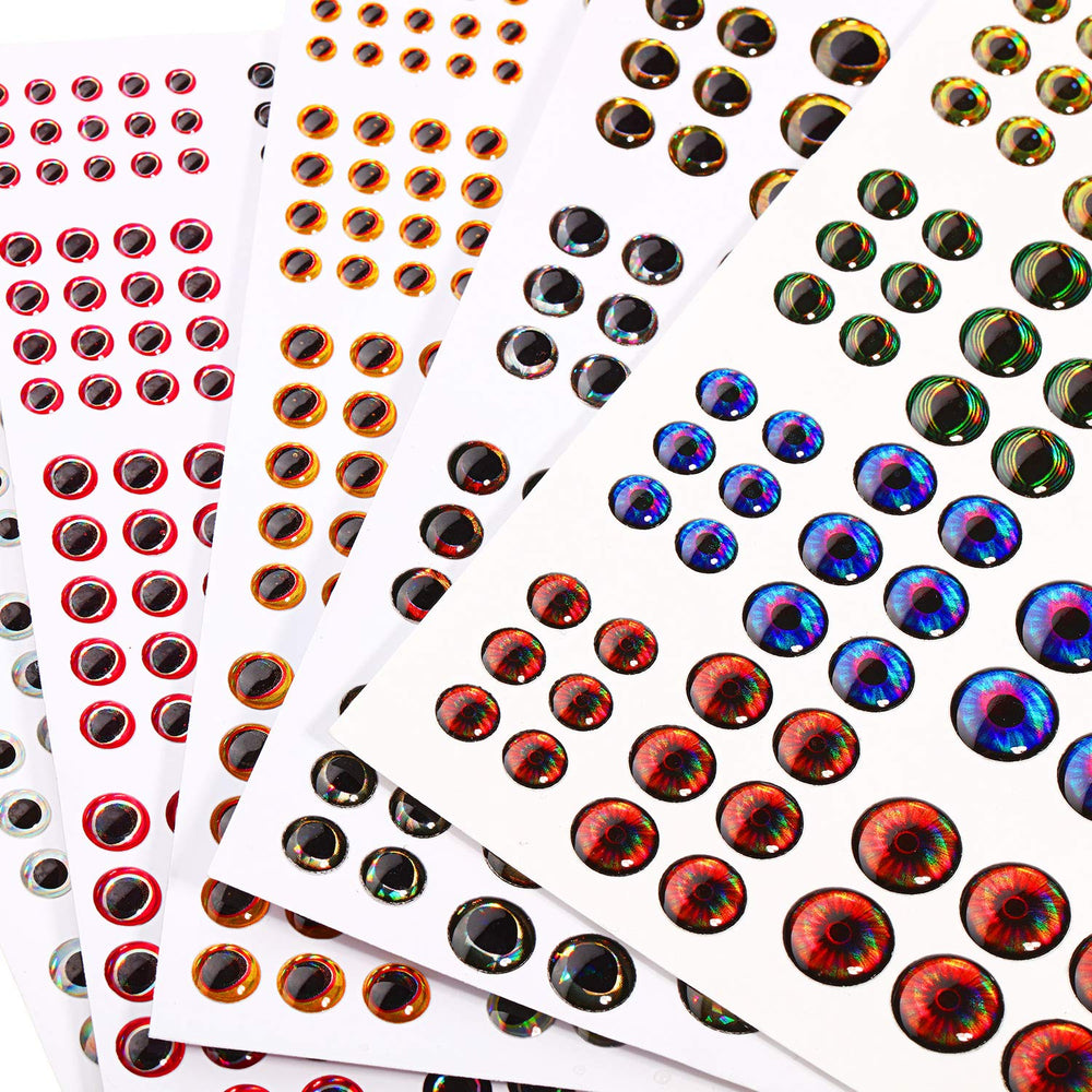 3D oval fishing eyes 8 mm epoxy resin