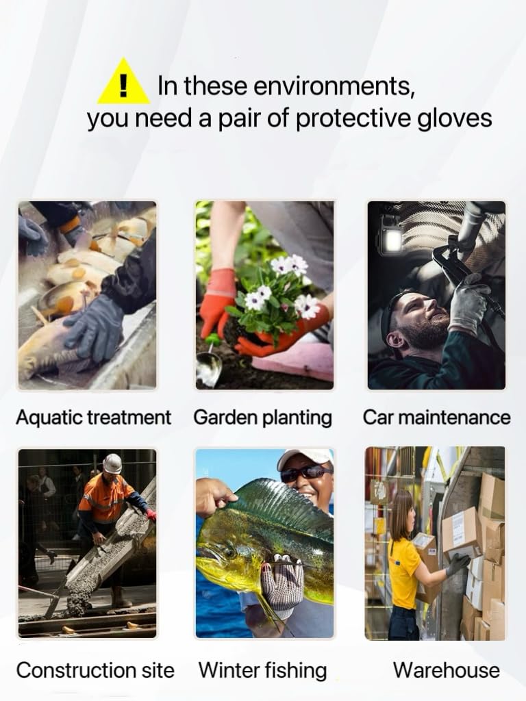 Gloves used for catching and handling slippery fish