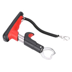 Fishing grip with attached small bag and belt buckle