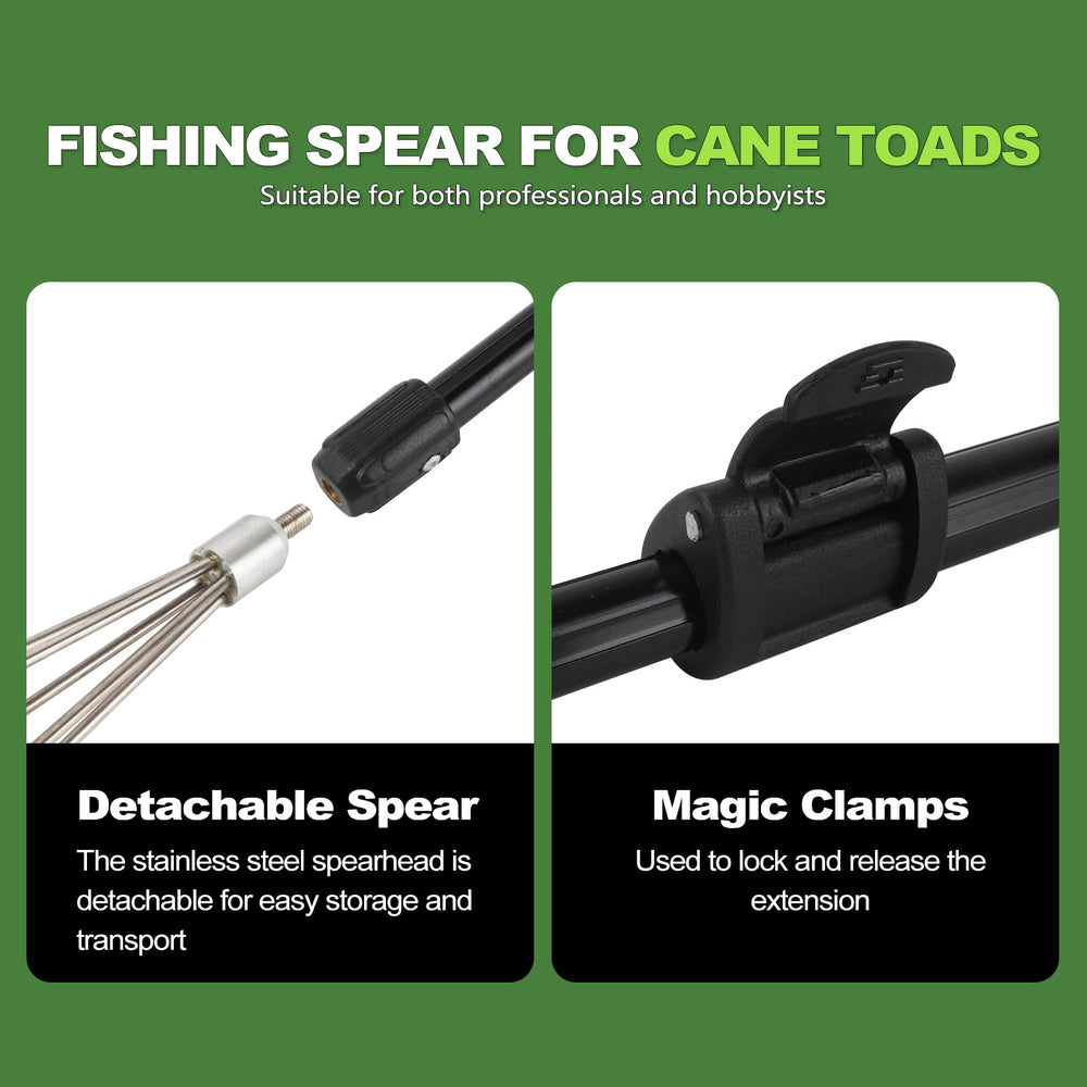 Harpoon spear used for cane toad removal in wildlife-friendly areas