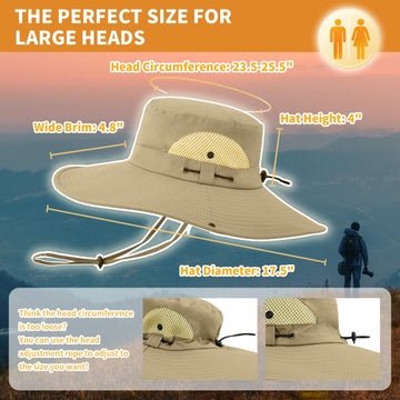 Fishing boonie bucket hat for hiking and safari