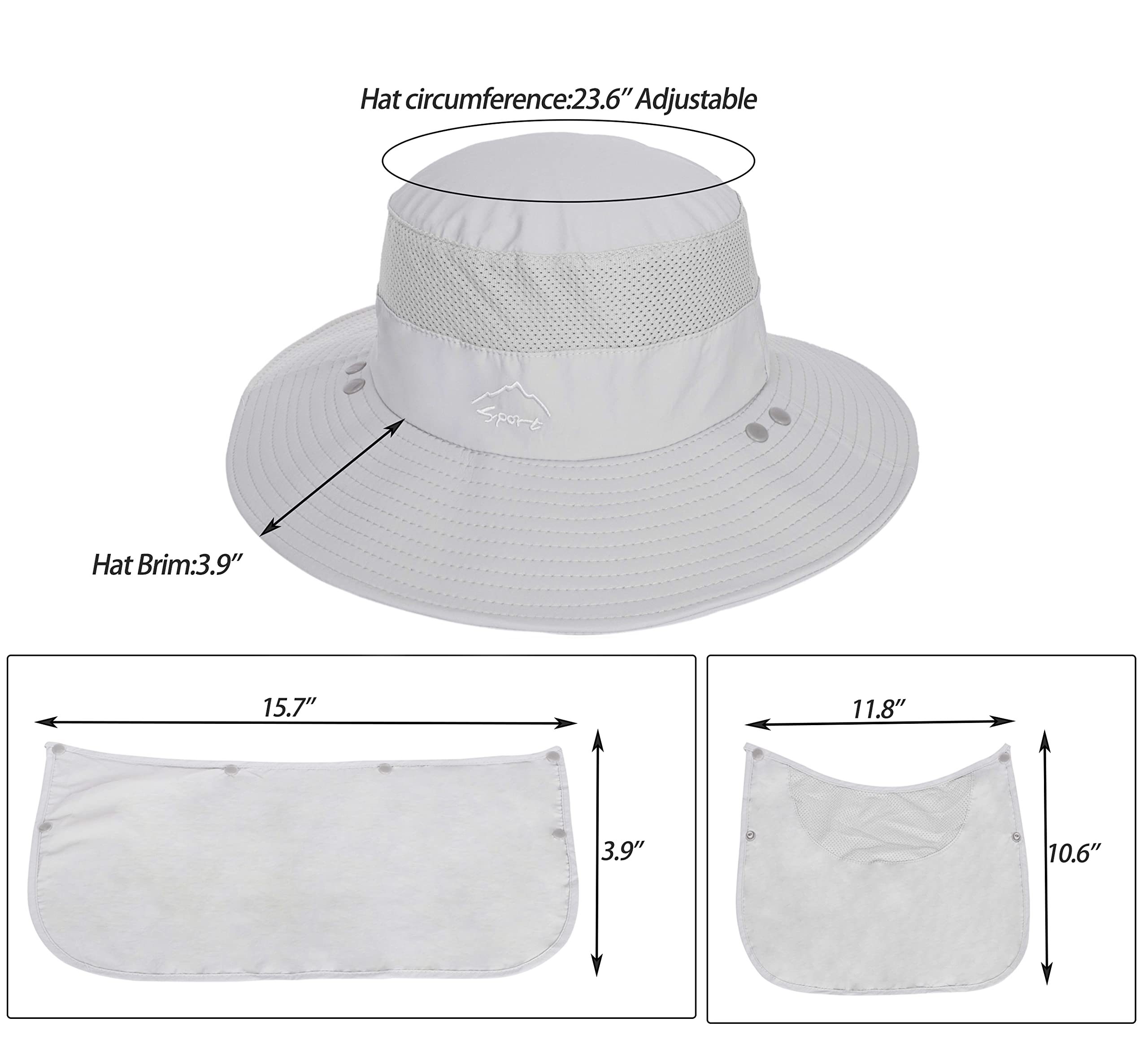 Packable foldable brim for travel and storage