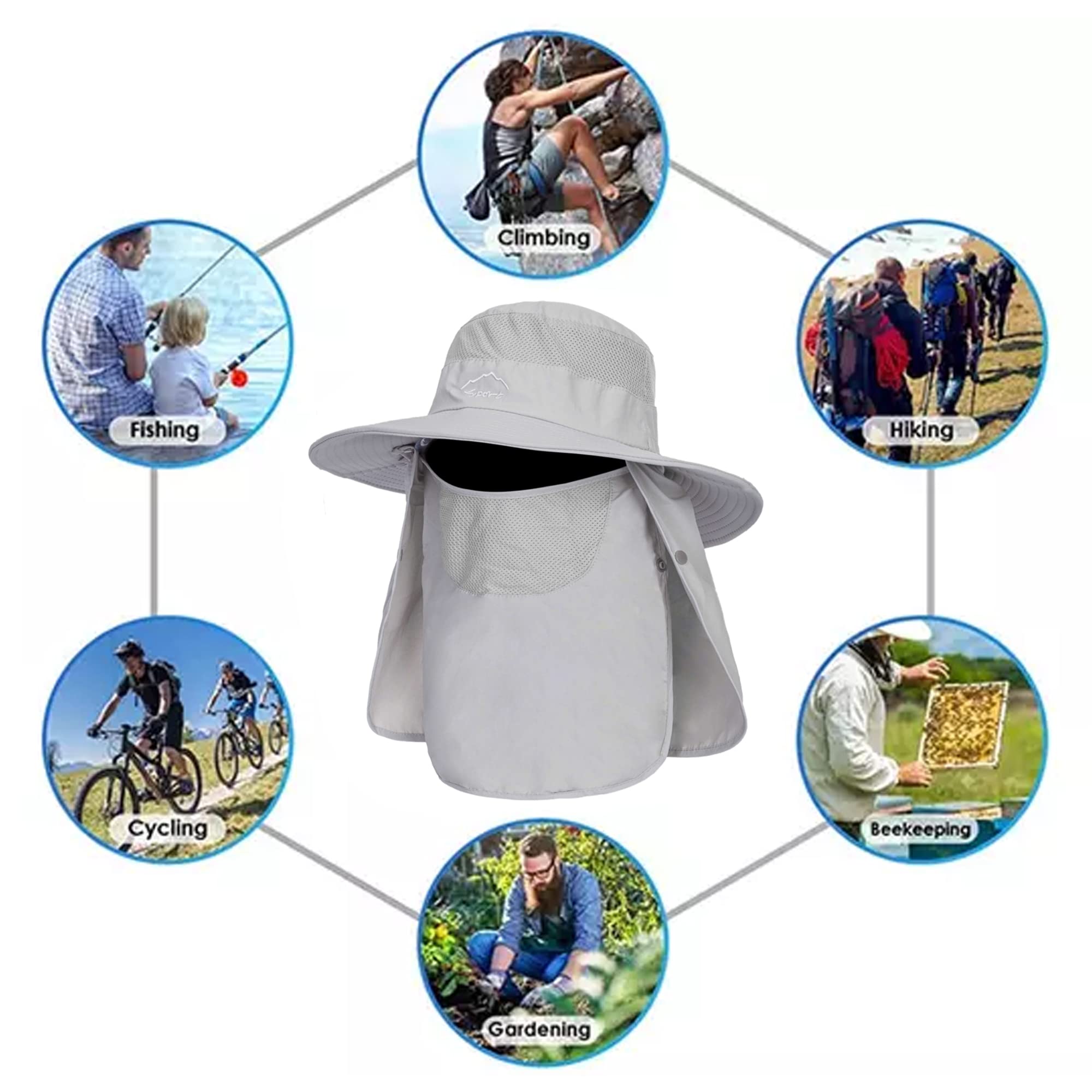 UPF 50+ sun protection and breathable mesh panels