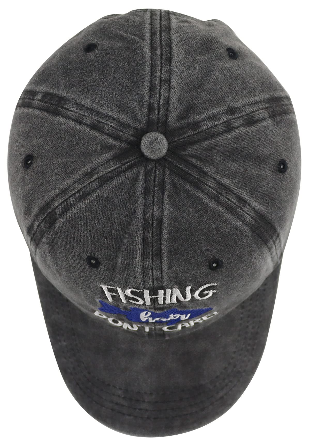 Model wearing the unisex fishing hat for men and women