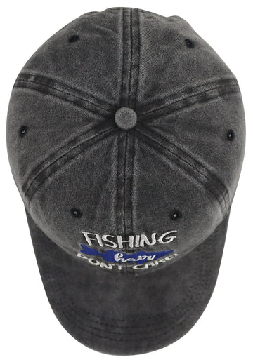 Model wearing the unisex fishing hat for men and women