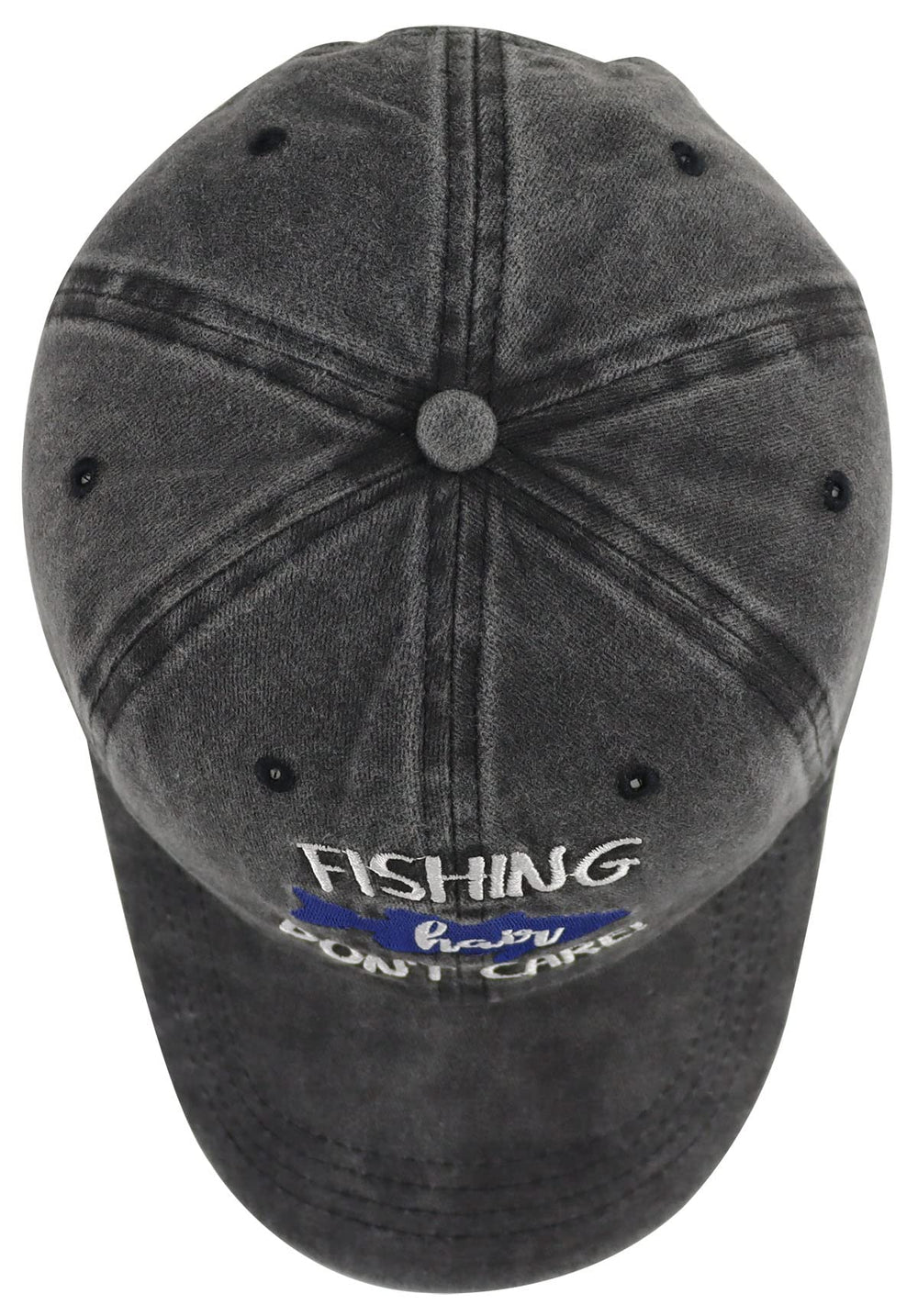Model wearing the unisex fishing hat for men and women
