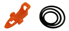 Orange fishing hooks keeper clip with rubber rings - product image 2