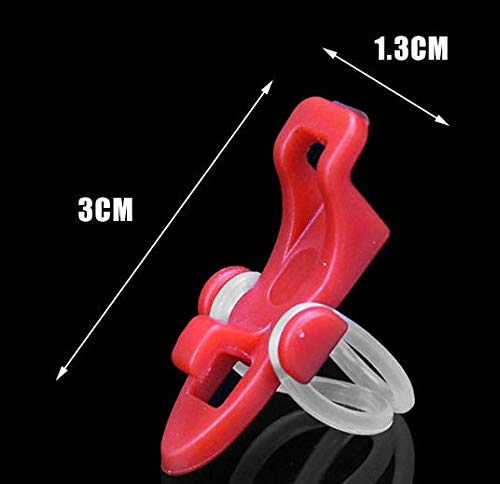 Orange fishing hooks keeper clip with rubber rings - product image 4