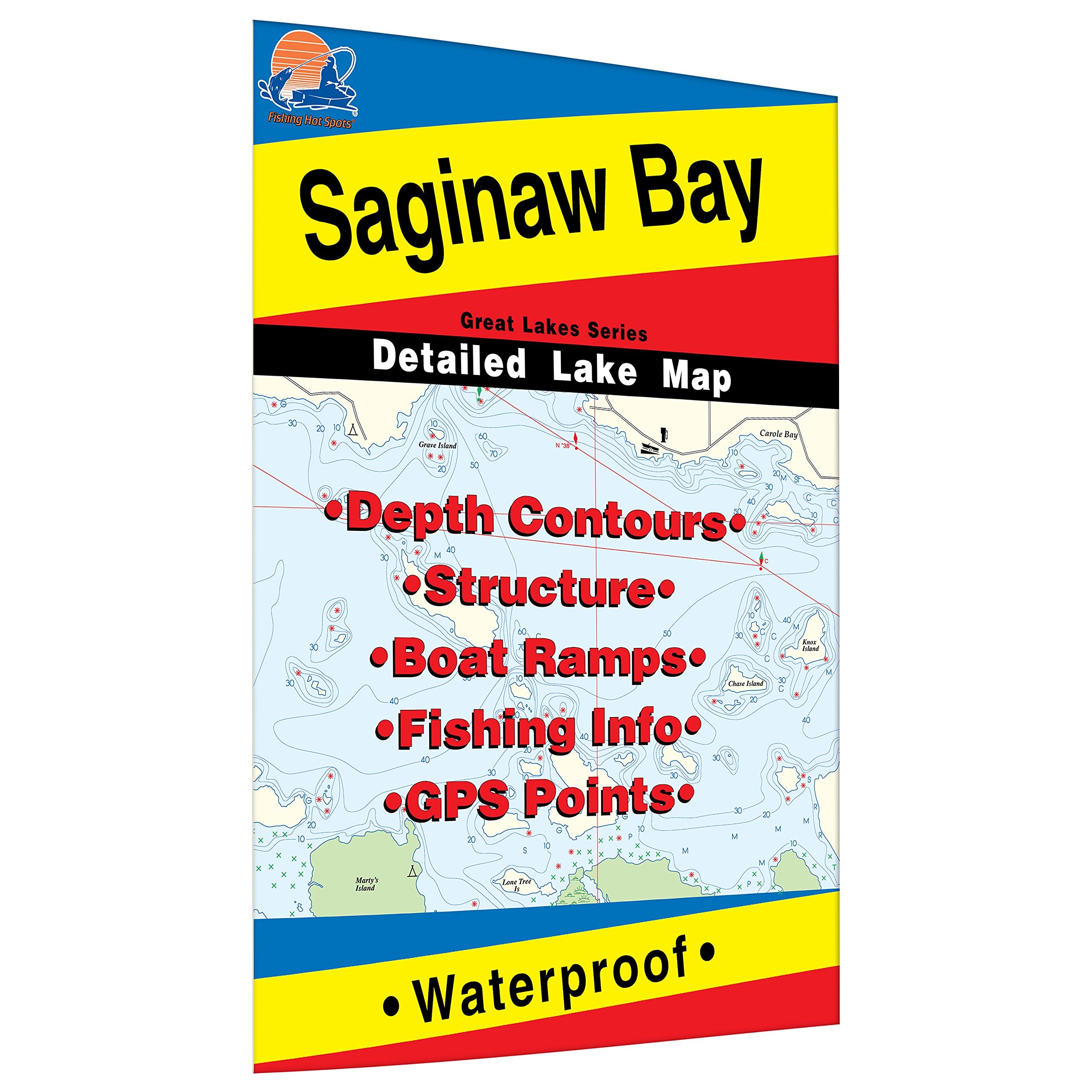 Fishing Hot Spots Saginaw Bay Map helps anglers plan trips and locate productive fishing areas.