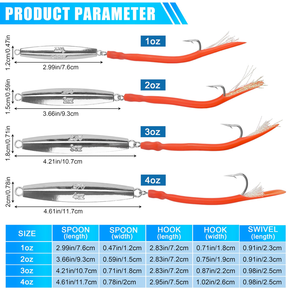 Green 2oz saltwater jig spoon